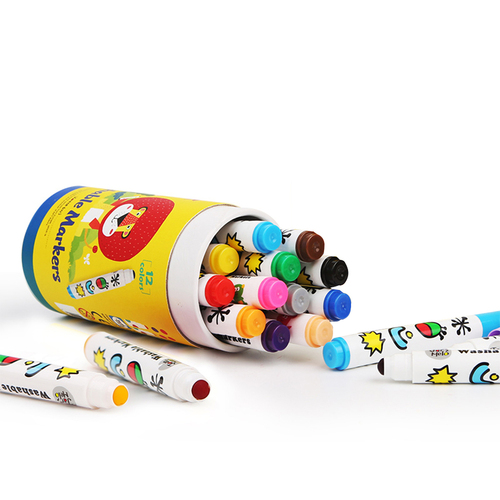 Jarmelo Special Round Tip Washable Marker -12 Colours