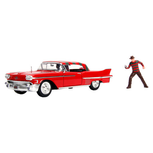 ANightmare on Elm Street 1958 Cadillac W/figure 1:24 Model Toy