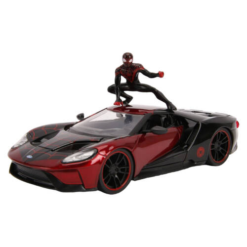 Spider-Man Miles Morales 2017 Ford GT 1:24 Scale Die-Cast Vehicle Toy