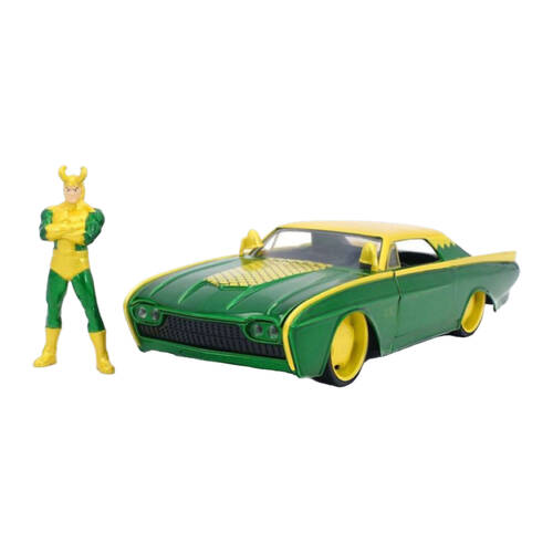 Thor Loki & 1963 Ford Thunderbird 1:24 Scale Die-Cast Vehicle Toy