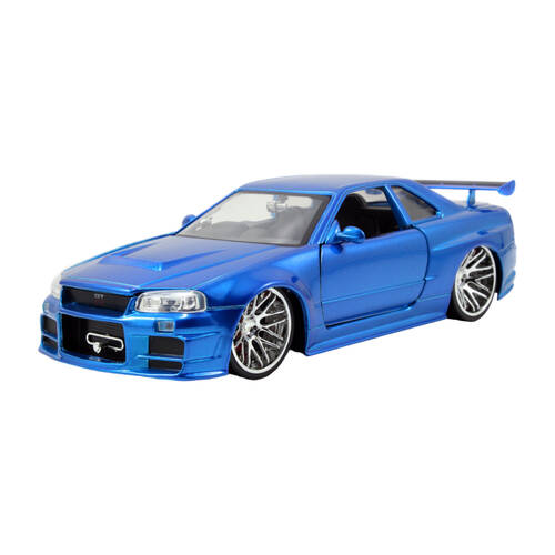 Fast and Furious '02 Nissan Skyline GT-R R34 1:24 Scale Hollywood Ride