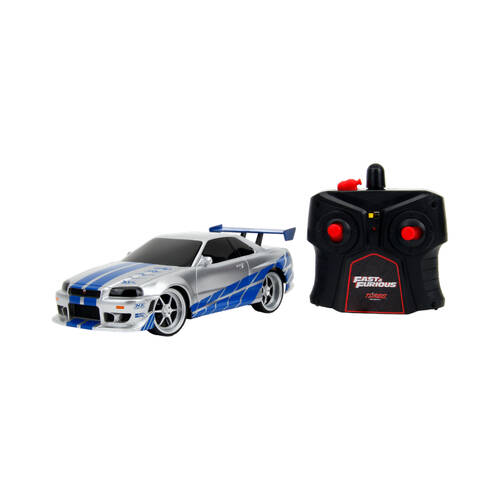 Fast & Furious 2002 Nissan Skyline GT-R BNR34 1:24 Remote Control Car 6y+