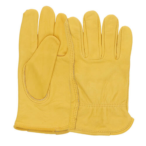 Esschert Design Leather Garden Gloves Gardening Accessory Medium Yellow