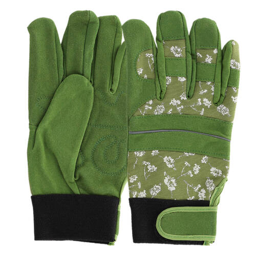 Esschert Design Lined Garden Hand Gloves Gardening Accessory Medium Green