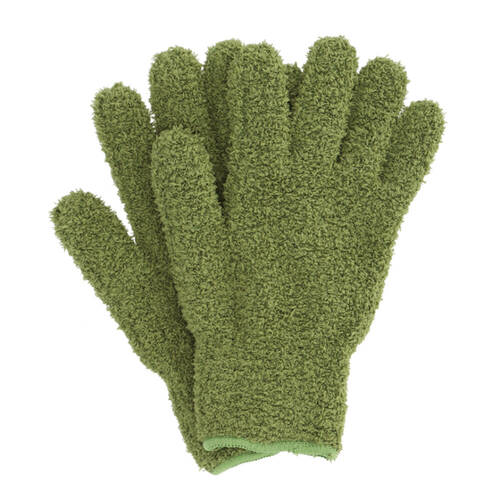 4PK Esschert Design Indoor Plant Dusting Gloves Gardening Accessory Green