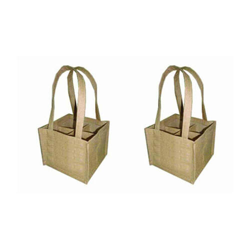 8pc Winex Beer Beverage/Drink Carrier 15x19cm - Jute