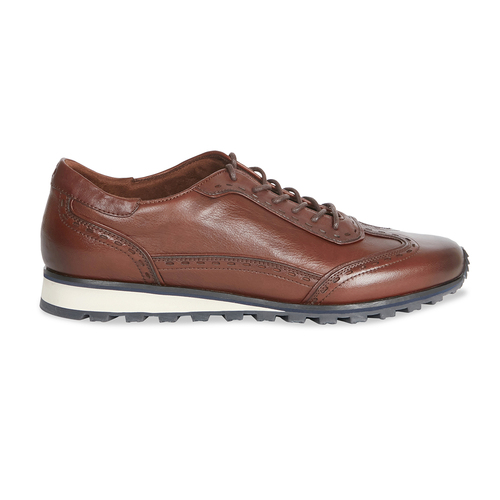 Jeff Banks Men's Lace Up Leather Sneaker Shoes Brown AU9/EU43