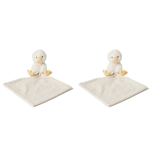 2PK Jiggle & Giggle Daisy Duck Comforter Baby/Infant Toy Cream 0m+