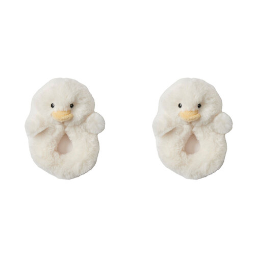 2PK Jiggle & Giggle Daisy Duck Rattle Baby/Infant Toy Small Cream 0m+