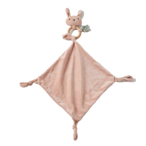 Nordic Kids 30cm Freya Bunny Comforter Blanket Plush Toy 0m+ Pink