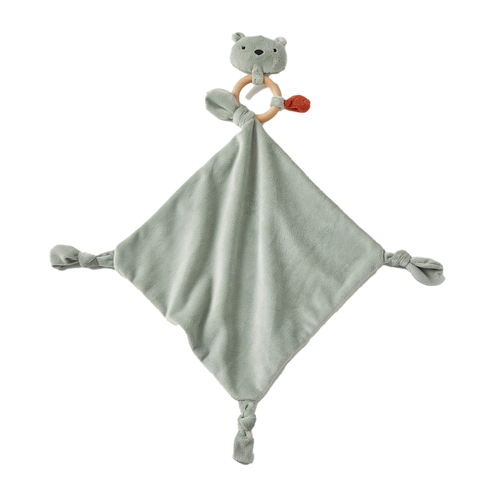 Nordic Kids 30cm Bodie Bear Comforter Blanket Plush Toy 0m+ Green
