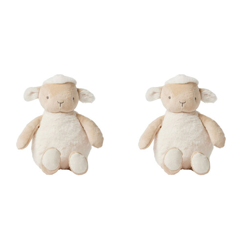 2PK Jiggle & Giggle Beau Sheep Baby/Toddler Stuffed Toy Large Cream 12m+