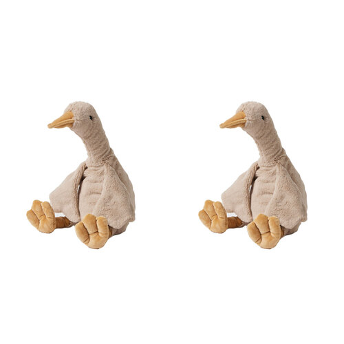 2PK Jiggle & Giggle Puddle Goose Baby/Toddler Stuffed Toy Grey 12m+