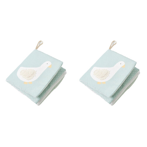2PK Jiggle & Giggle Plush Goose Book Baby/Toddler Sensory Toy