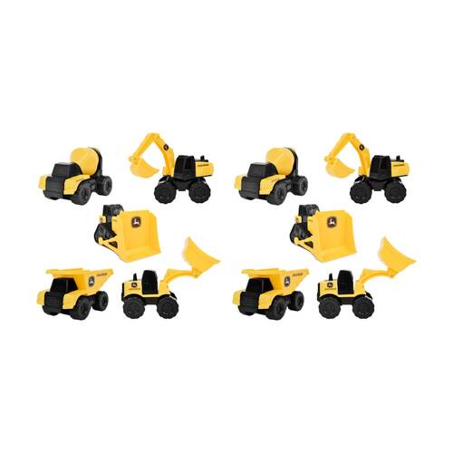 2x 5pc John Deere Construction Vehicles Mini Set Realistic Working Parts Kids Toy