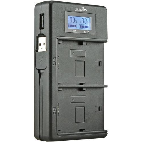 Jupio Dedicated Duo USB Charger w/ LCD For Nikon EN-EL14A Batteries