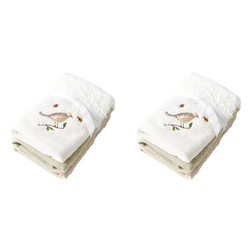 2PK 3pc Pilbeam Living Cotton Natura Face Washer Towel Set Bathroom Decor