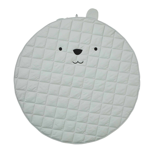 Jiggle & Giggle Kids Bear 120cm Quilted Playmat - Grey