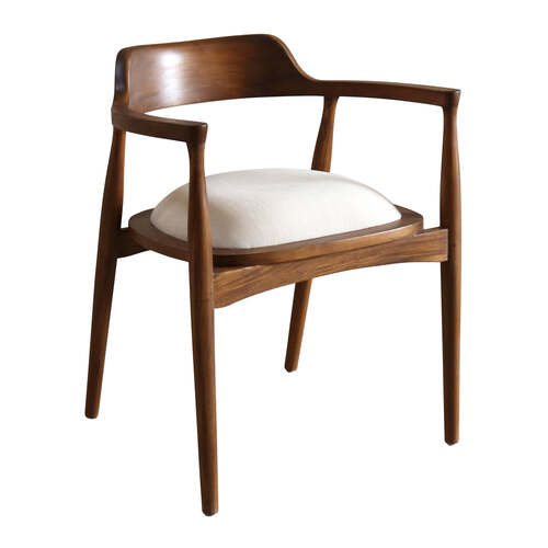J.Elliot Markus 57x53x72cm Keat Fabric Chair - Natural/White