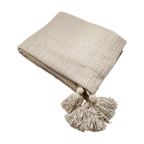 J.Elliot Home Meadow Throw Household Decoration 130x170x0.7cm Oatmeal