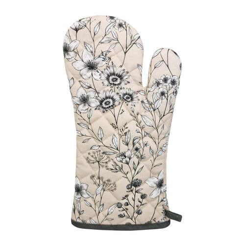 J.Elliot Blossom 19x35cm Cotton Oven Mitt Gloves - Cream