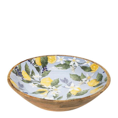 J.Elliot Home Lemon 40cm Serving Bowl Large Round - Sky