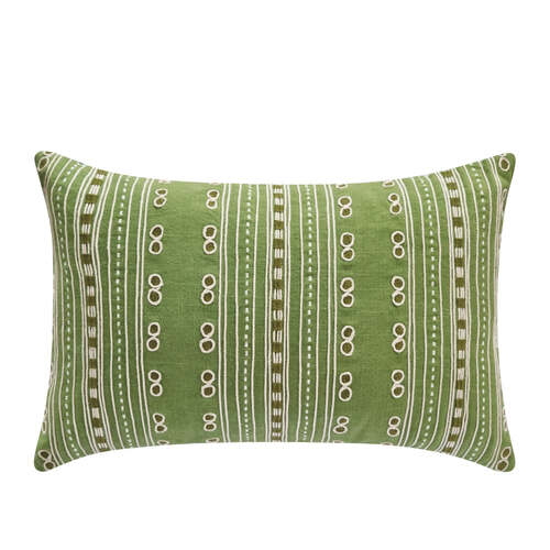 J.Elliot Home Emily 35x55cm Cushion Rectangle - Bayleaf Multi