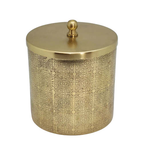 J.Elliot Home Carmella 12.5x16cm Metal Decorative Jar - Gold
