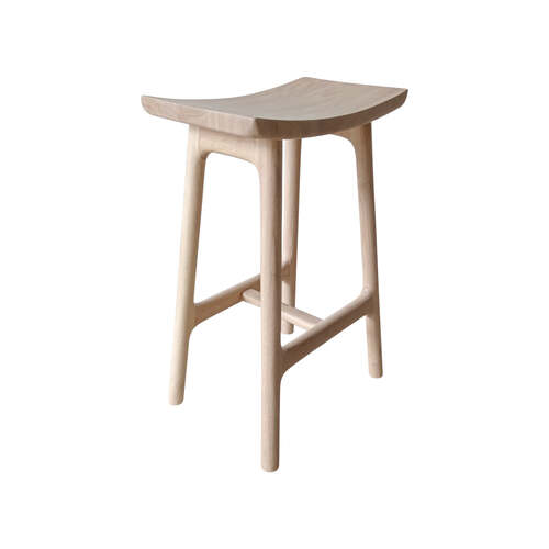 J.Elliot Home Regina 42.5x66cm Rubber Wood Barstool - Natural