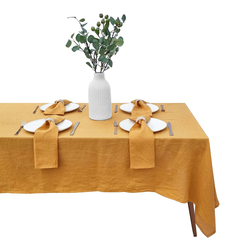 J Elliot Home Linen Collection 150x270cm Tablecloth - Honey