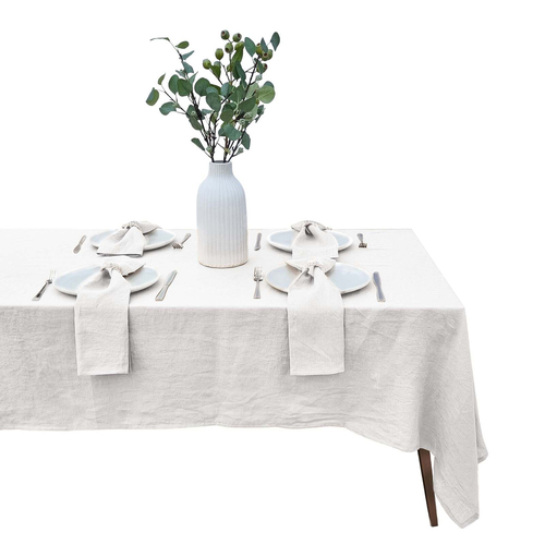 J Elliot Home Linen Collection 150x270cm Tablecloth - White