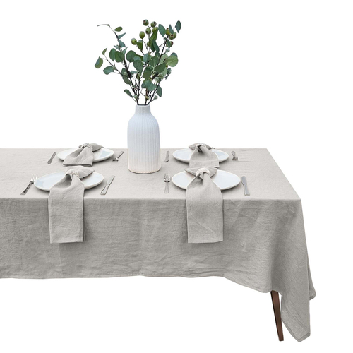 J Elliot Home Linen Collection 150x270cm Tablecloth - Stone