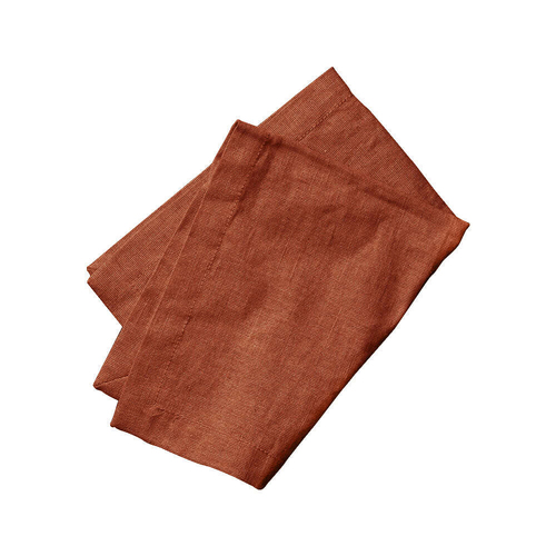 4pc J Elliot Home Linen Collection 50x50cm Square Napkin - Rust