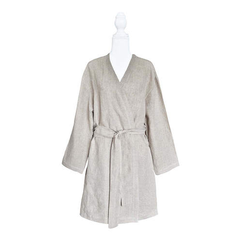 J Elliot Home Linen Collection Kimono/Bedroom Robe - Stone