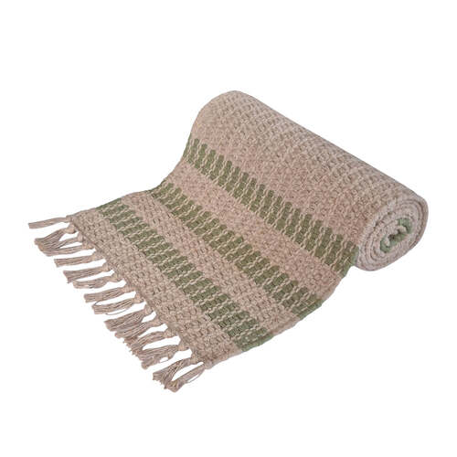 J.Elliot Home Conner 37x180cm Jute Table Runner - Olive