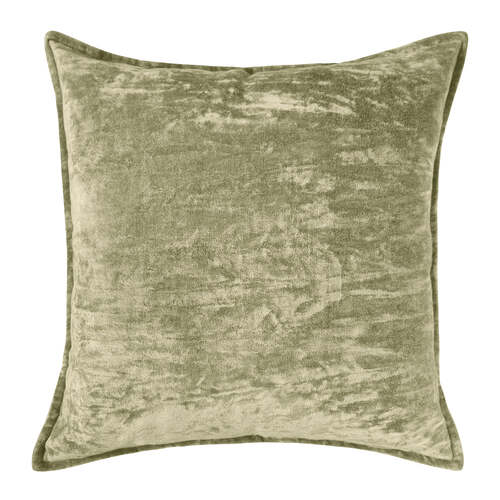 J. Elliot Home Veronica Cotton Velvet Cushion 50x50cm Green Mist