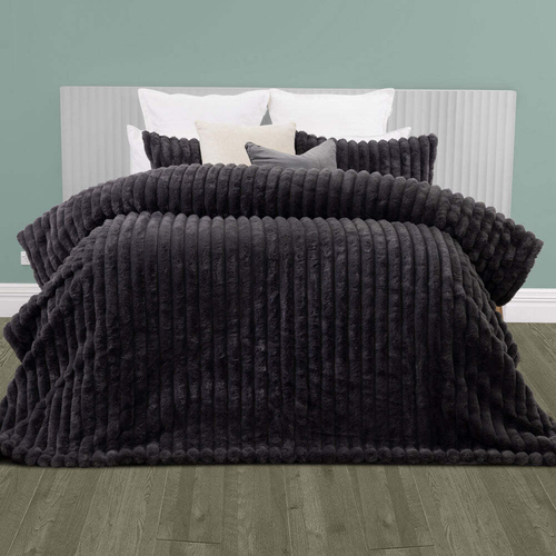 3pc J Elliot Home Arna Queen Comforter w/Pillowcases - Charcoal