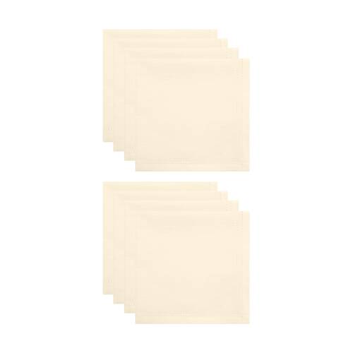 2x 4pc J.Elliot Home 100% Cotton Sally Napkins Tableware 45x45x0.2cm Cream