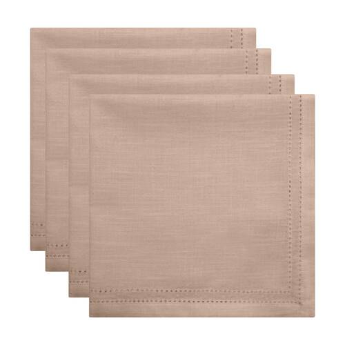4pc J.Elliot Home 100% Cotton Sally Napkins Tableware 45x45x0.2cm Nude