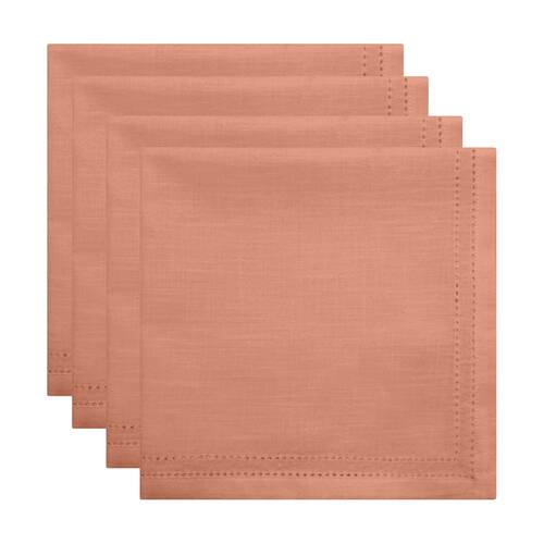 4pc J.Elliot Home 100% Cotton Sally Napkins Tableware 45x45x0.2cm Terracotta