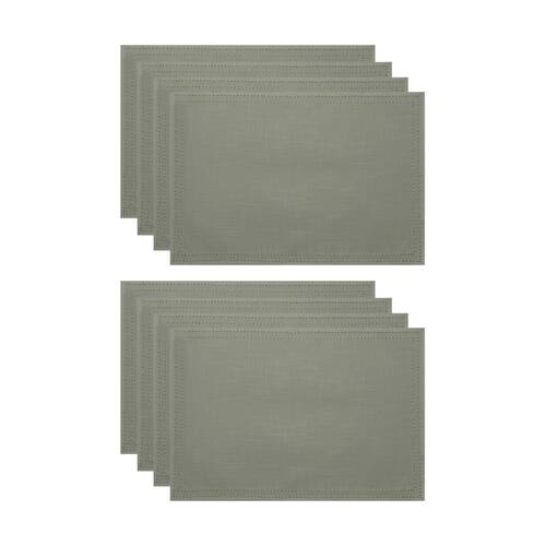 2x 4pc J.Elliot Home Simon Table Placemats Set 33x48x0.2cm Green