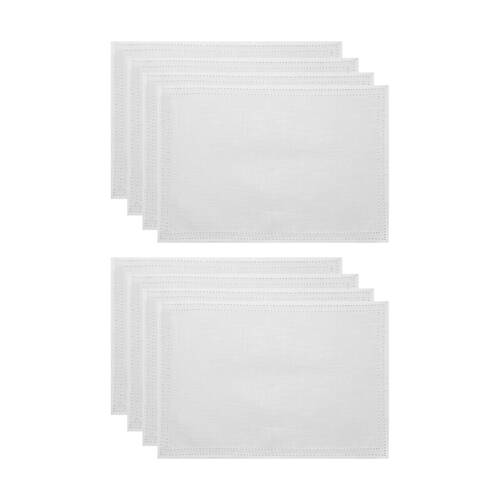 2x 4pc J.Elliot Home Simon Table Placemats Set 33x48x0.2cm White