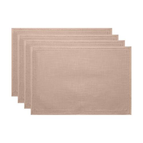 4pc J.Elliot Home Simon Table Placemats Set 33x48x0.2cm Nude