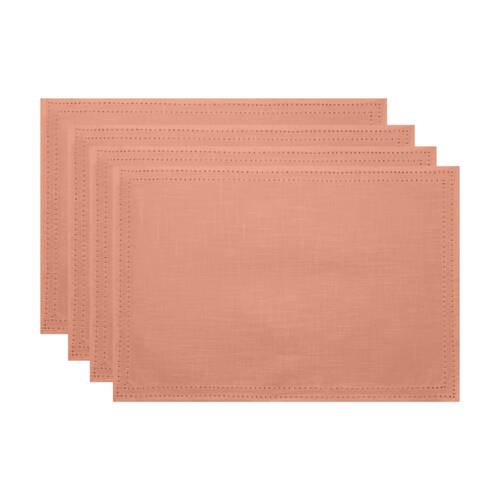 4pc J.Elliot Home Simon Table Placemats Set 33x48x0.2cm Terracotta