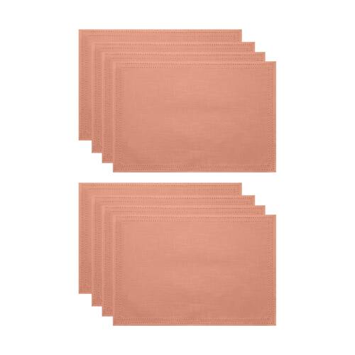 2x 4pc J.Elliot Home Simon Table Placemats Set 33x48x0.2cm Terracotta