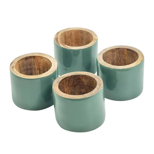 4pc J.Elliot Home Kevin Napkin Rings 3.8x5cm Peppermint