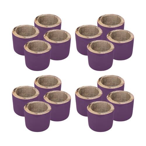 4x 4pc J.Elliot Home Kevin Napkin Rings Accessory Tableware 3.8x5x5cm Purple