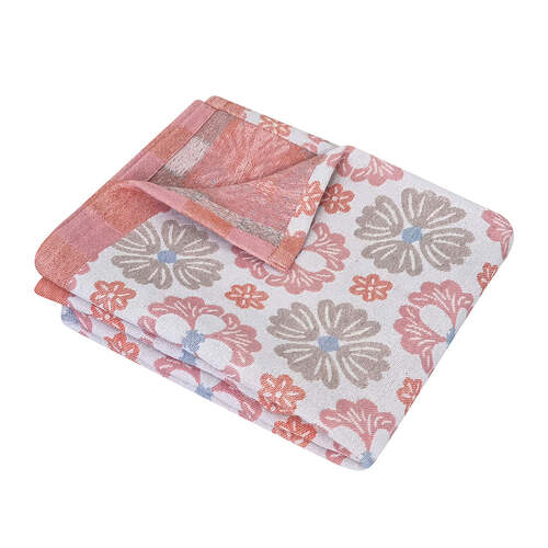 J.Elliot Home Zoe Throw 130x160cm Bubblegum & White Multicolour