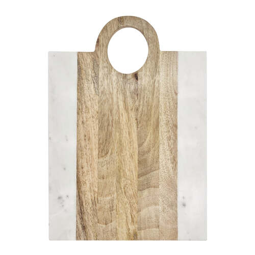 J.Elliot Home Percy Serving Board Rectangle 35x25cm Marble & Natural