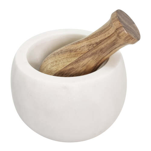J.Elliot Home Percy Mortar and Pestle 13x9cm Marble & Natural